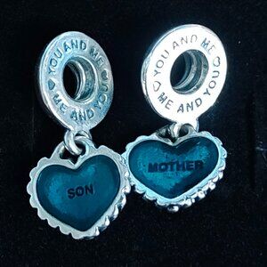 Authentic Retired Pandora Piece of My Heart Mother / Son Charm - 791152EN08